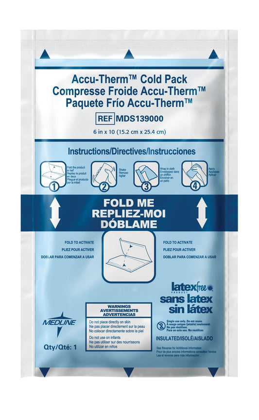 Instant Cold Pack Accu-Therm™ General Purpose 5 X 7 Inch Plastic / Calcium Ammonium Nitrate / Water Disposable