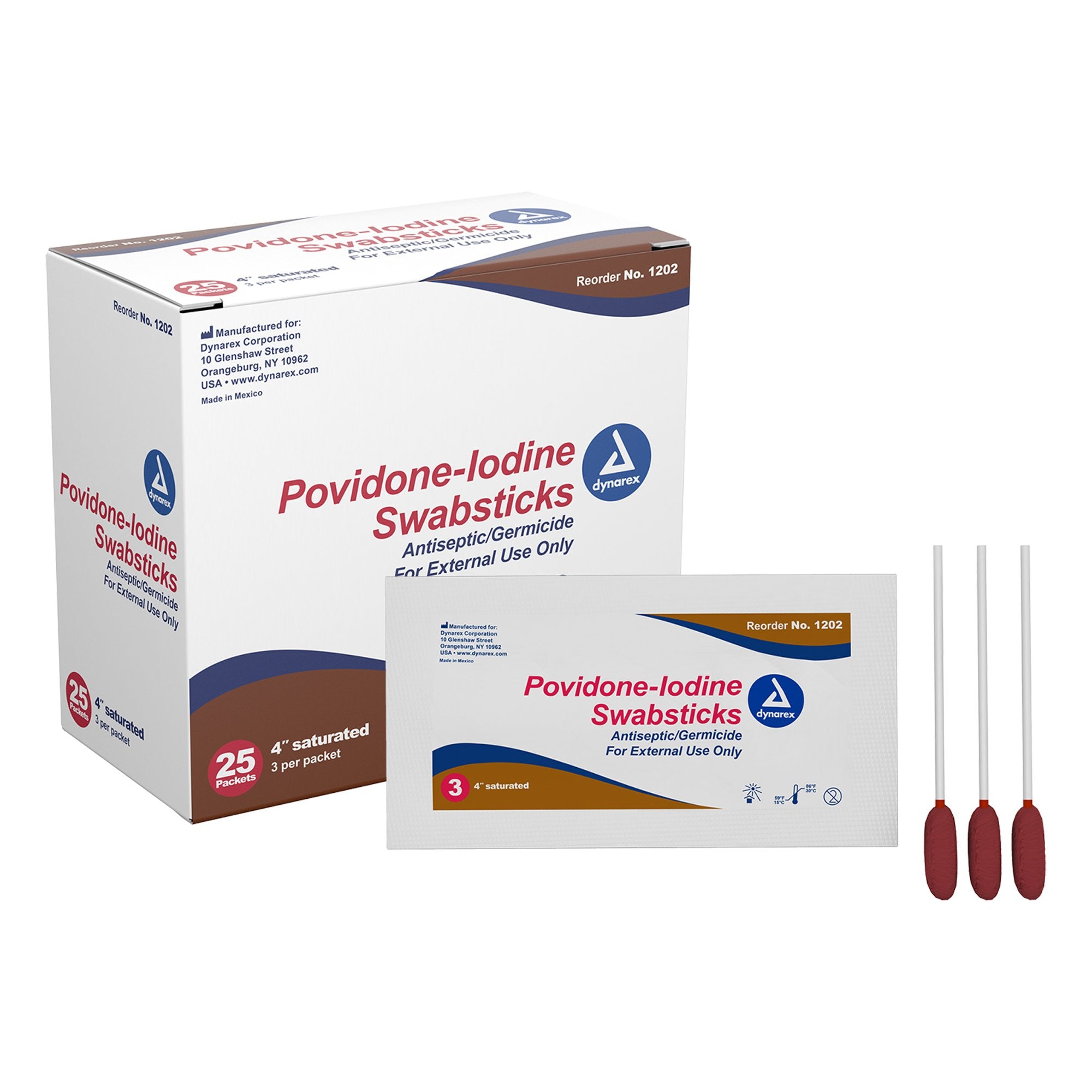 Dynarex Povidone Iodine Swabsticks – SurfMed