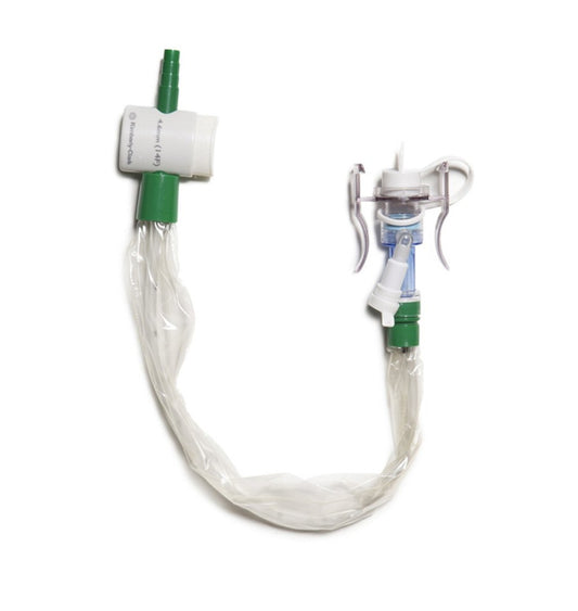 Kimvent Qwik Clip Style Closed Suction Catheter, Tracheostomy Type, 12" Length