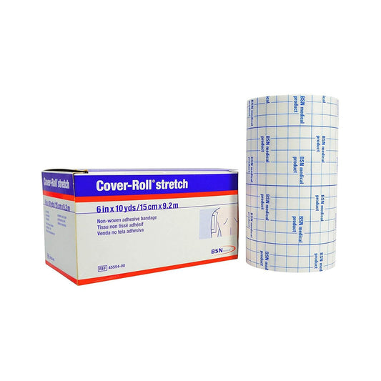 Cover-Roll Stretch Dressing Retention Tape with Liner, 6 Inch x 10 Yard, White