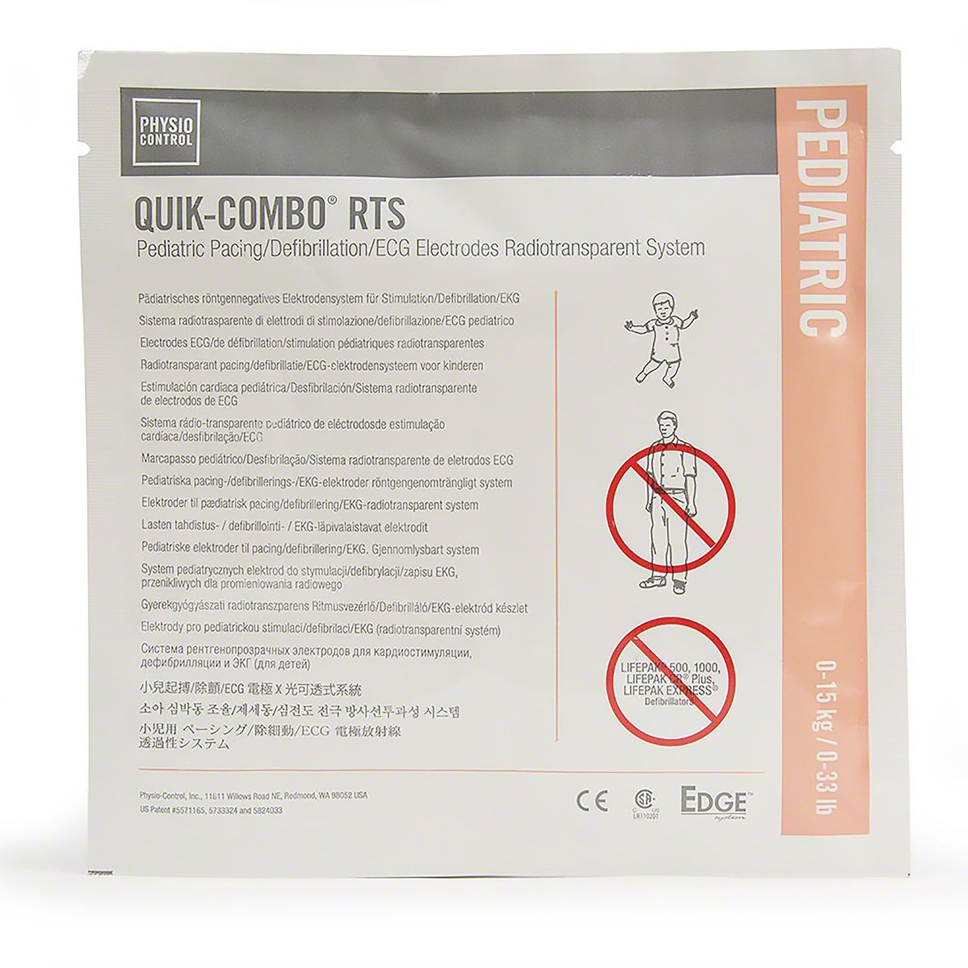 Edge System™ AED Defibrillator Pad for use with a LIFEPAK 12, 15 or 20