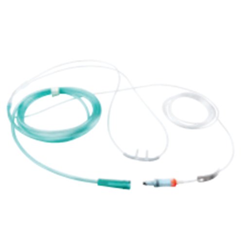 ETCO2 Nasal Cannula NomoLine Adult Straight Prongs 13 Foot Tubing Low Flow Rate