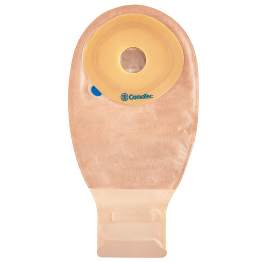 Ostomy Pouch Esteem+ One-Piece System 12 Inch Length Flat, Pre-Cut 1 Inch Stoma Drainable