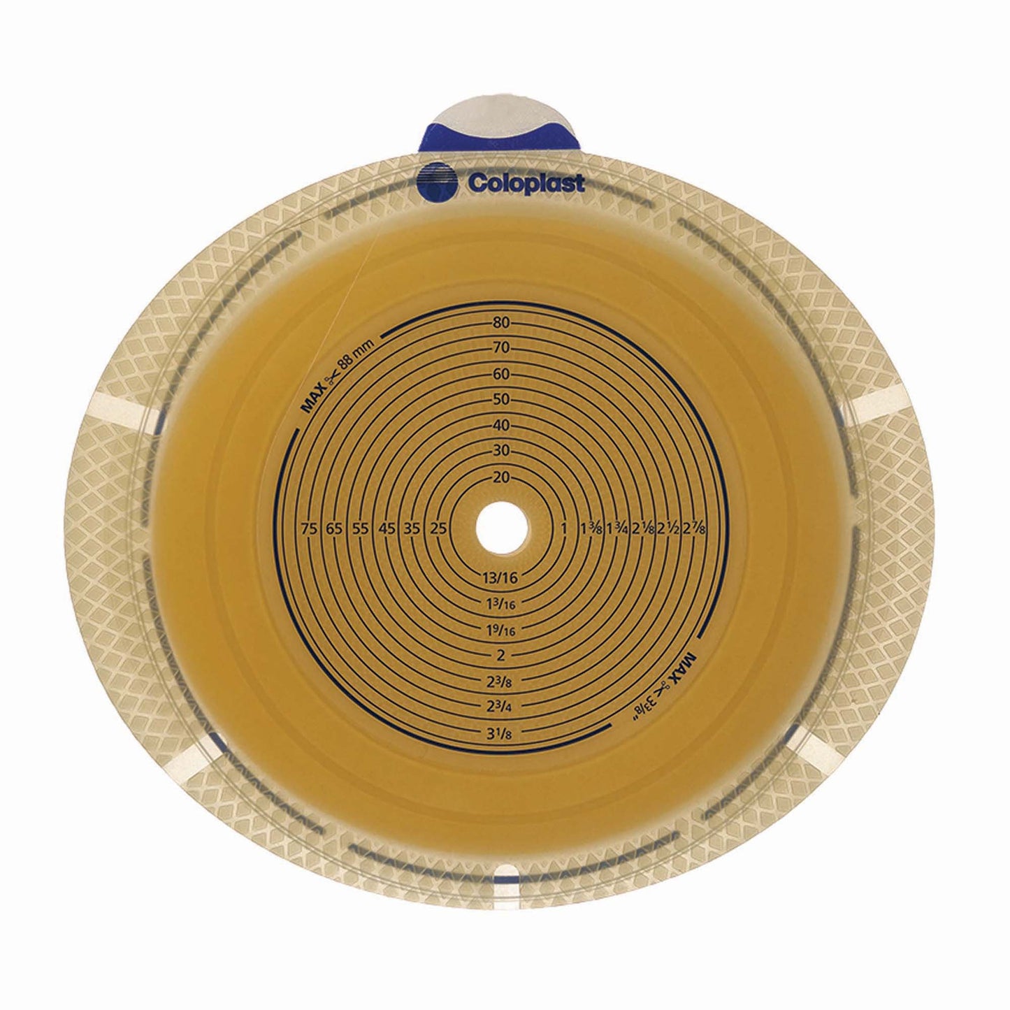 SenSura Flex Flat Ostomy Barrier, Trim to Fit 10 – 33 mm Stoma Opening, Green