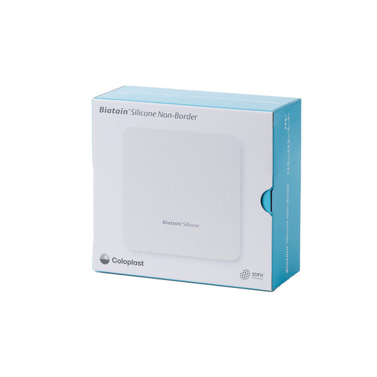 Foam Dressing Biatain Silicone Non-Border 4 X 4 Inch Without Border Film Backing Silicone Face Square Sterile