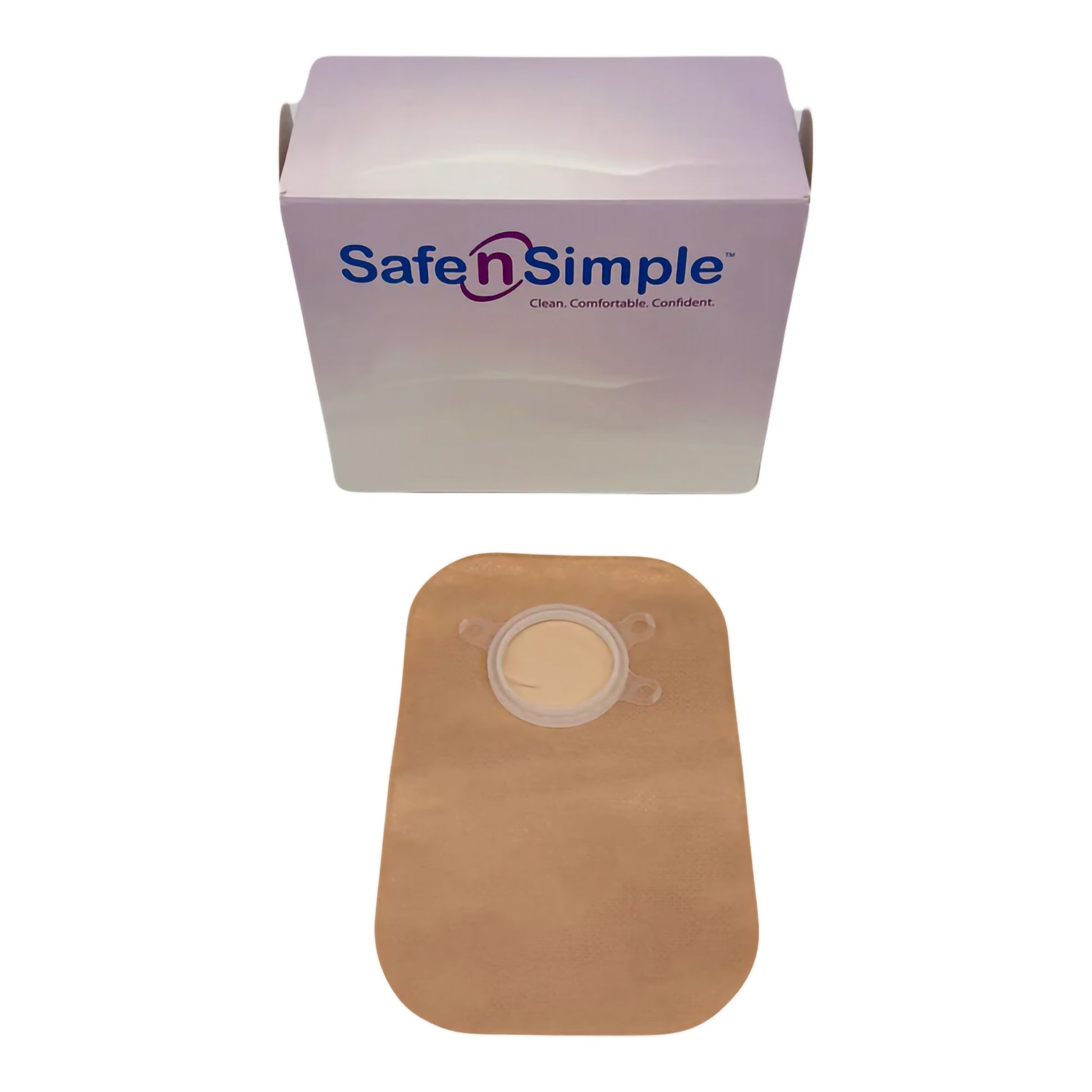 Ostomy Pouch Safe n Simple™ Two-Piece System 8 Inch Length Without Barrier Closed End