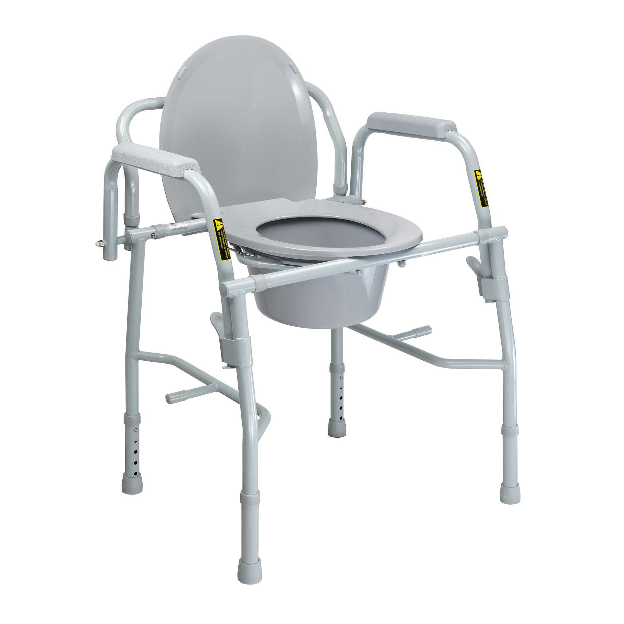 McKesson Non-Folding Steel Frame Commode Chair, 13.75 in. Seat Width ...