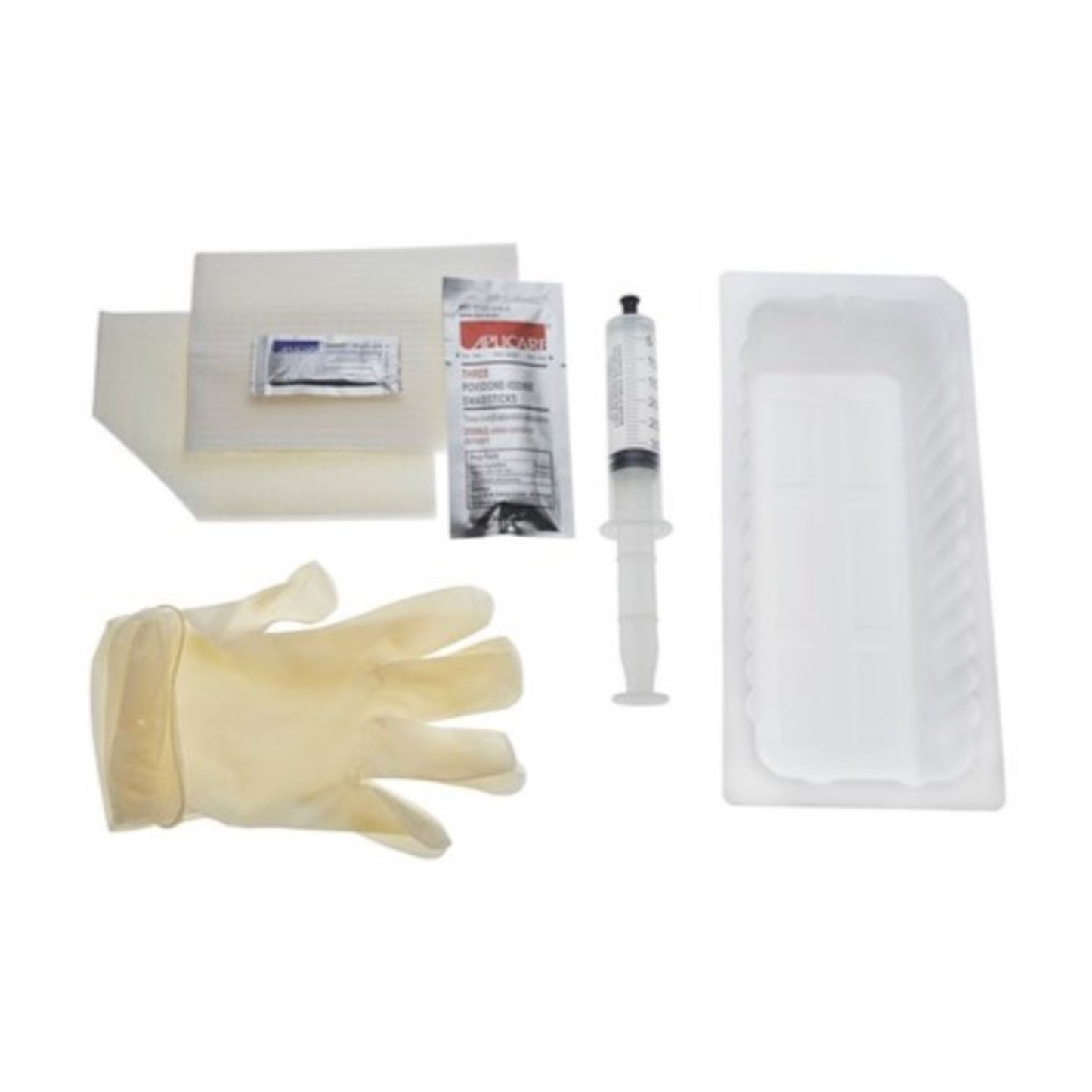 AMSure Catheter Insertion Tray, Prefilled 30 mL Syringe, PVP