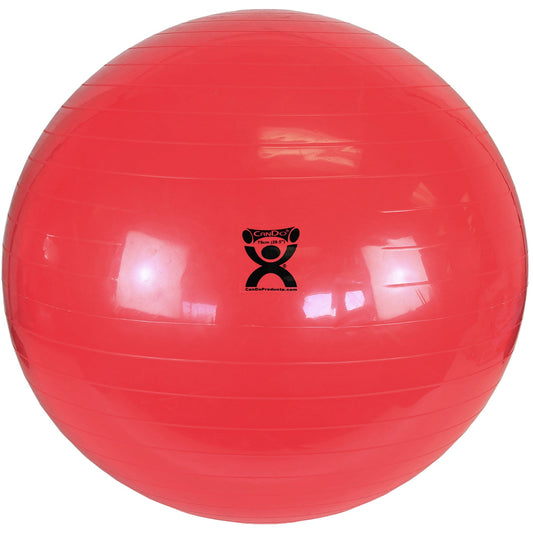 CanDo Inflatable Exercise Ball, Red, 30 Inches