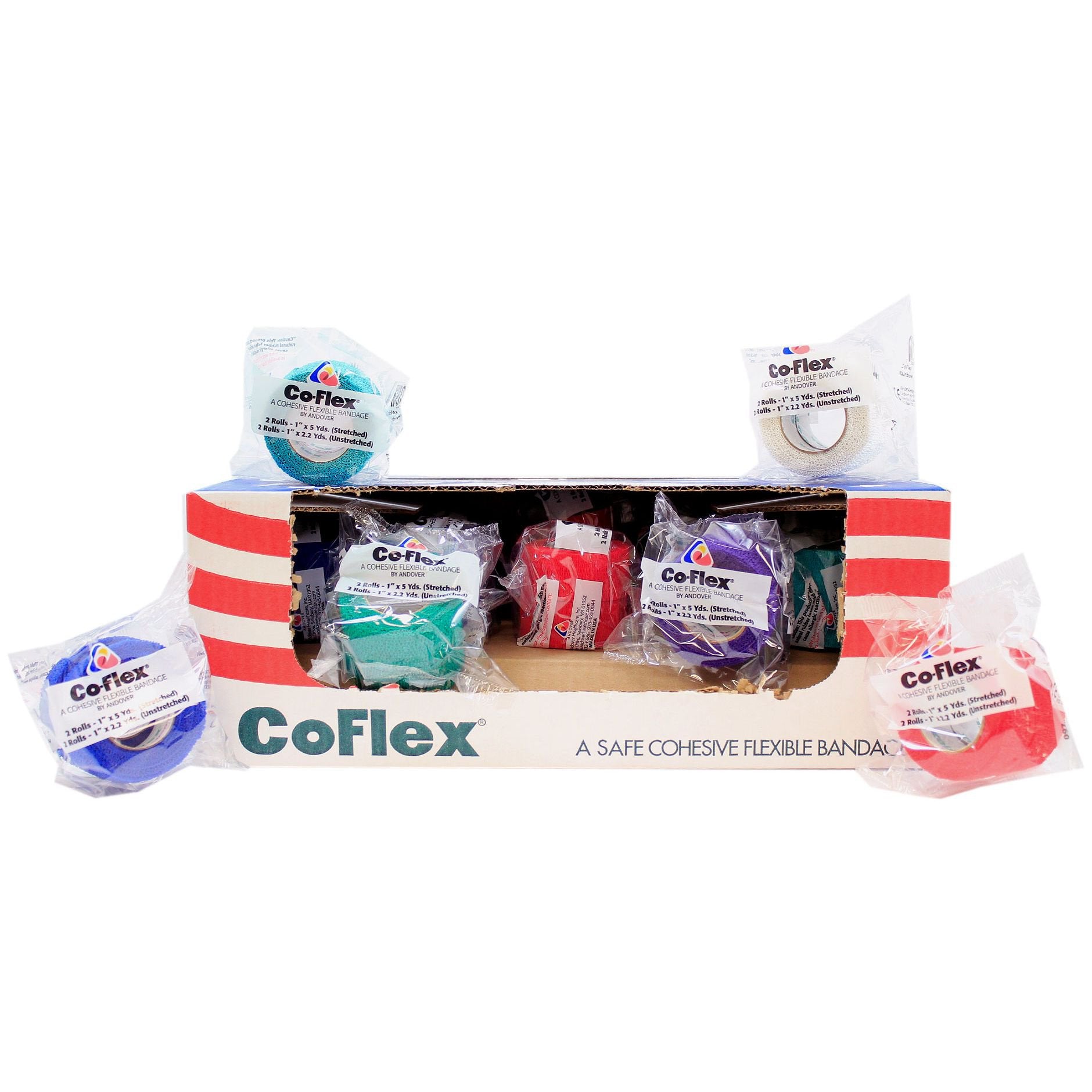 CoFlex Self-adherent Closure Cohesive Bandage, 1 Inch x 5 Yard