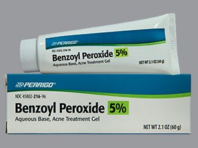 Perrigo 5% Benzoyl Peroxide Acne Treatment Gel, 2.1-ounce Tube